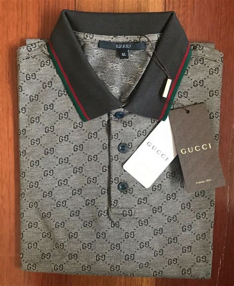 gucci polo shirt mens sweater|gucci monogram polo shirt.